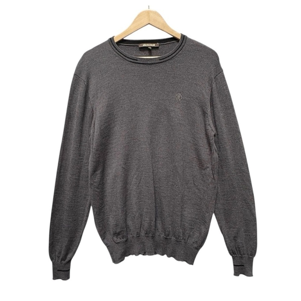 Roberto Cavalli Wool Cashmere Crew Neck Sweater Size XL